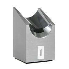 Vertical Shaving Brush Stand Silver Heavy Duty 6063 Aluminum, Double Anodiz...