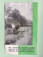 dépliant pub - MASSEY-HARRIS- matériel tracteur agricole - 1932 - chargeur foin