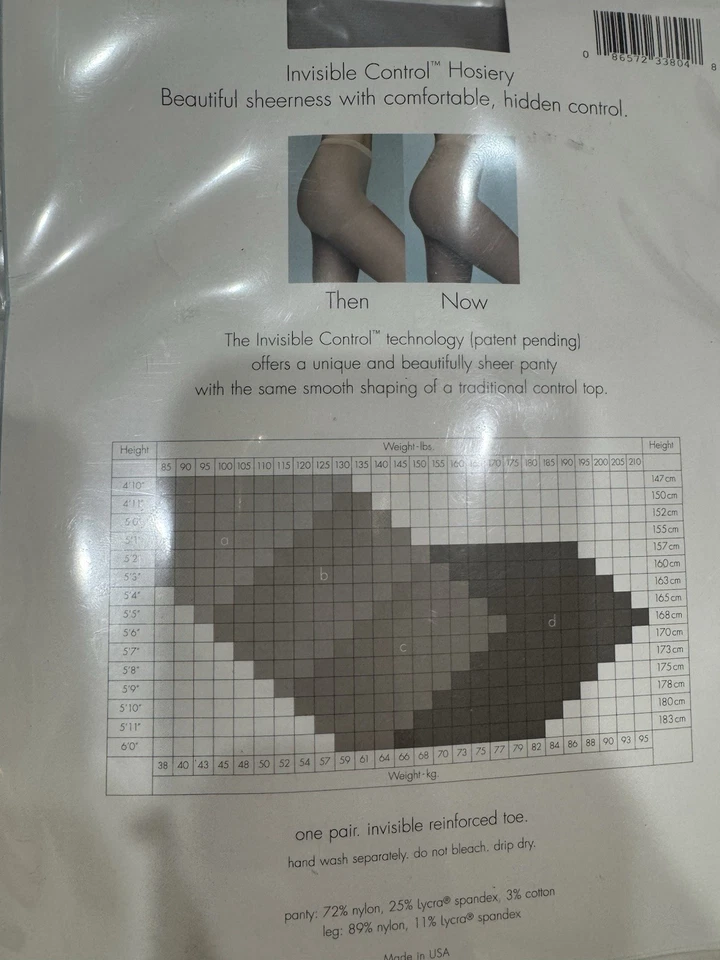 New Vintage Calvin Klein perfectly sheer 12 DENIER color  Platinum Size D - Image 4 of 4