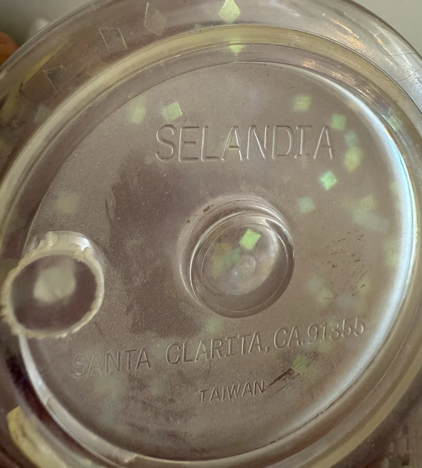 Винтажный 90-х Disney красоты и зверя двойной пластиковый блестящий шейкер чашка Belle - Изображение 4 из 4