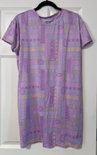 Joyspun Women's Purple Relax Sleep / Pajama Shirt Pockets Size S-M