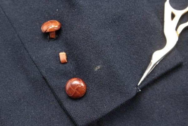 Pendleton 80s Wool Jacket Navy Blue Two-Button Sh… - image 8