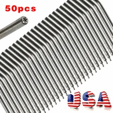 50 pcs boquillas / puntas / tubos de metal de triple jeringa Air Water Spray