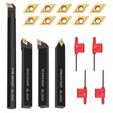 14PCS Lathe Tool Holder bit Carbide Insert 1/2" 12mm Shank Turning Boring Groove