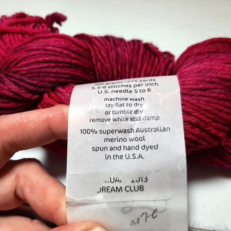 Hilo Dream Everlasting 12 capas, enero 2013 Dream Club, rosa oscuro, 100 g/275 yardas Foto 4 de 4