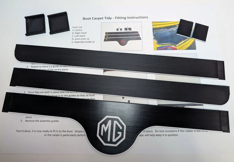 MGF & MG TF Boot Carpet tidy/retainer for loose / baggy carpets - Image 2 of 4