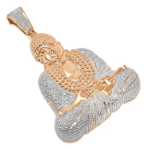 Echter echter natürlicher Diamant Gautama Buddha Meditation Anhänger Charm groß 2,65 Zoll - Bild 15 von 18