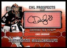 2012-13 BETWEEN THE PIPES CHRIS DRIEDGER (B) AUTO CALGARY HITMEN #A-CD
