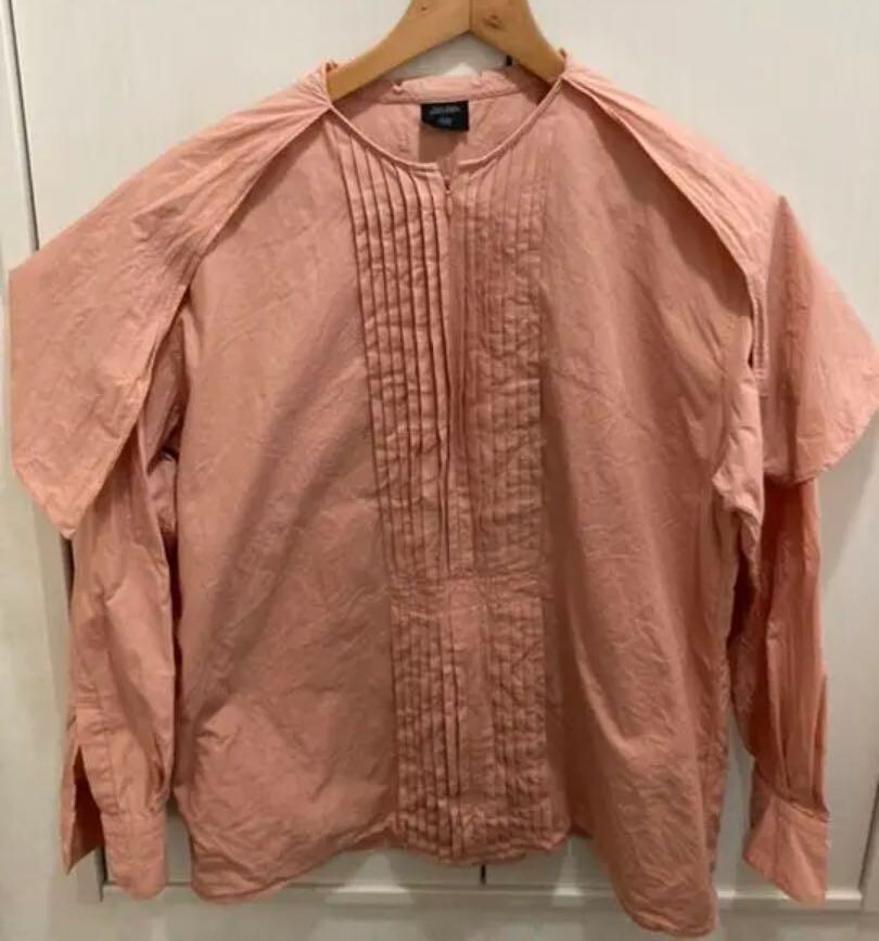 Jean Paul GAULTIER FEMME Sailor Collar Blouse Shirt Peach orange
