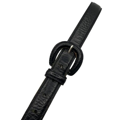 Lauren Ralph Lauren Vtg Leather Crocodile Embossed Black Belt Small EUC Ralph Lauren | Accessories | Ralph Lauren Small Black  main image 4