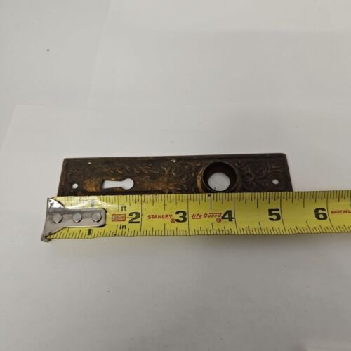 Placa trasera de puerta vintage con orificio para llave pequeña - Imagen 3 de 5