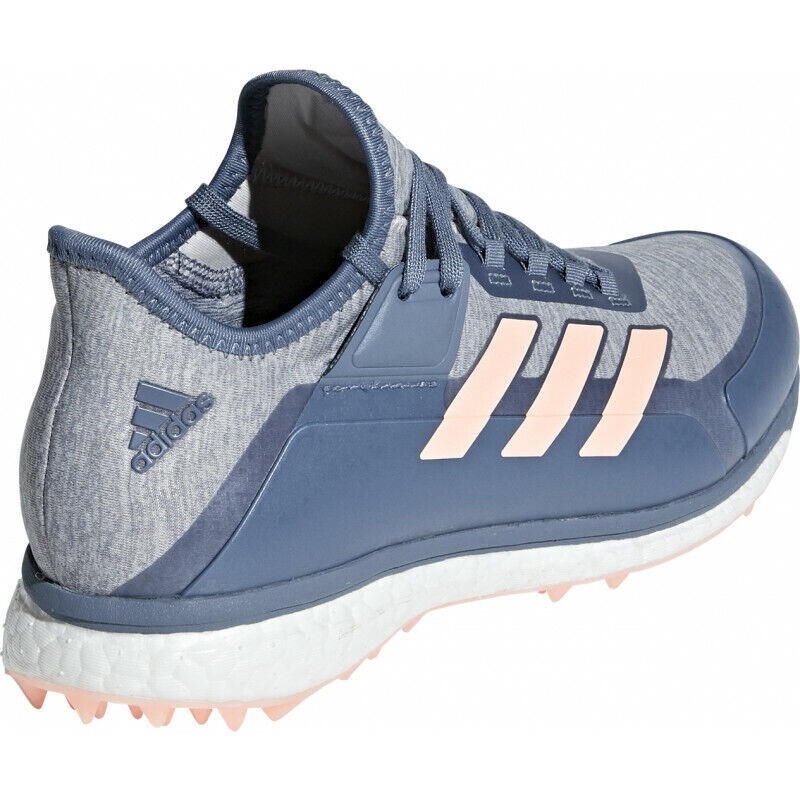 adidas Fabela X Women's Field Hockey Shoes, Steel/Blue/Pink, Size 12.5