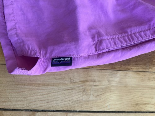 Patagonia Women's Baggies Shorts Pink Lightweight Quick Dry Drawstring Size L - Picture 2 of 5