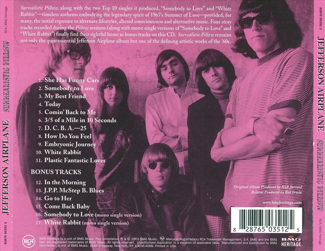 Jefferson - / Surrealistic - MONO盤 Jefferson Airplane - Surrealistic Pillow - 2002 Sundazed