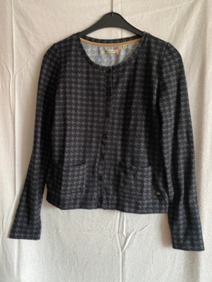 Strickjacke Gr. S bek. Herst. schwarz gemustert