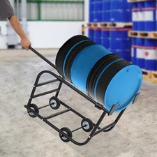 TFCFL 55 Gallon Drum Cradle, Movable Drum Cradle Drum Stand 600-pound Capacity,