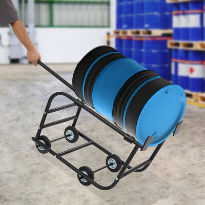 TFCFL 55 Gallon Drum Cradle, Movable Drum Cradle Drum Stand 600-pound Capacity,