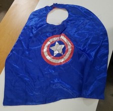 BLUE LINED PRETEND PLAY CAPE EYE MASK CAPTAIN AMERICA