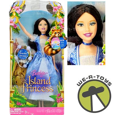 Barbie as The Island Princess Brunette with Blue Dress Doll 2007