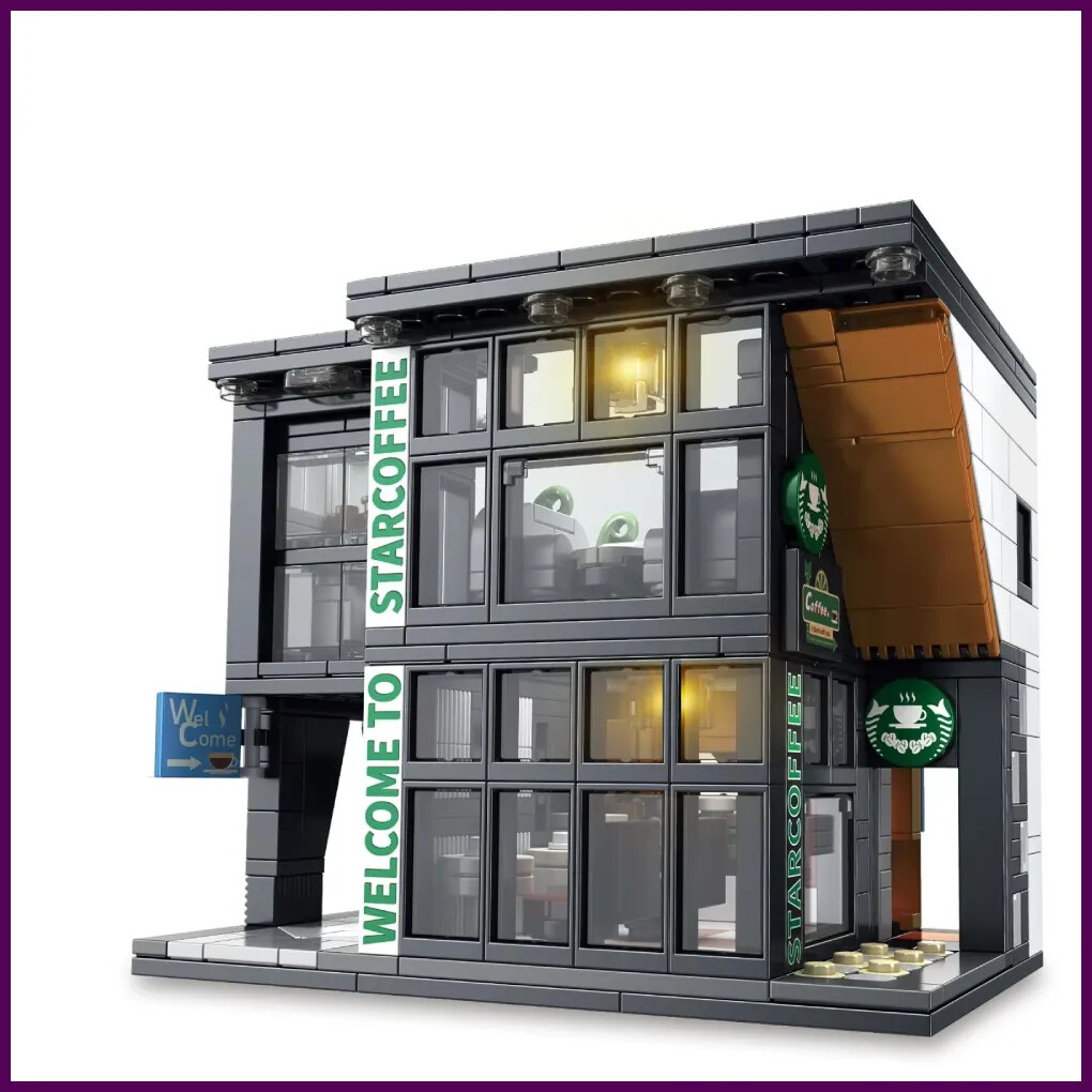 CityCoffeeHouseBuildingBlocksSetforAdults,StreetViewConstructionToy