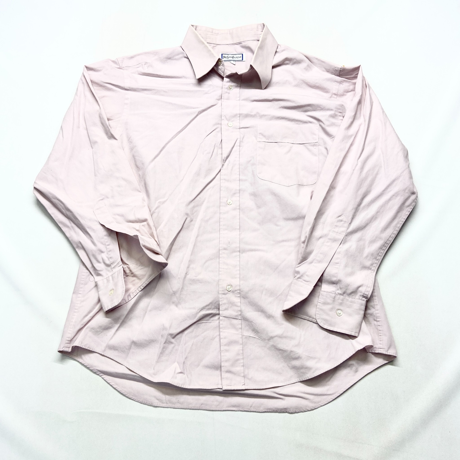 Yves Saint Laurent Camicia Abito Uomo 16 5 (32 38) Rosa Manica Lunga Formale Business