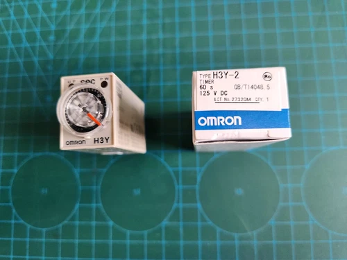 Miniature ON-delay analog solid-state timer with LED indi.-Omron-H3Y-2 DC125 60S