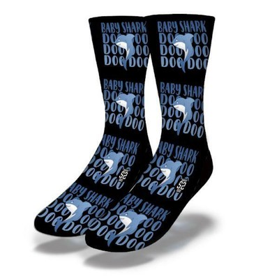 NEW ADULT / JUNIOR SAVVY SOX BABY SHARKS DO DO DO 2 SOCKS LIMITED EDITION OSFA