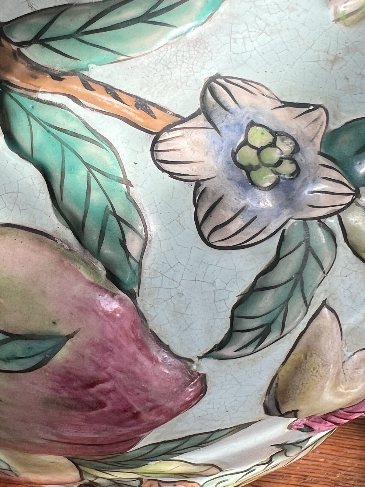 MID 20TH CENTURY LARGE CHINOISERIE PLUM GINGER JAR