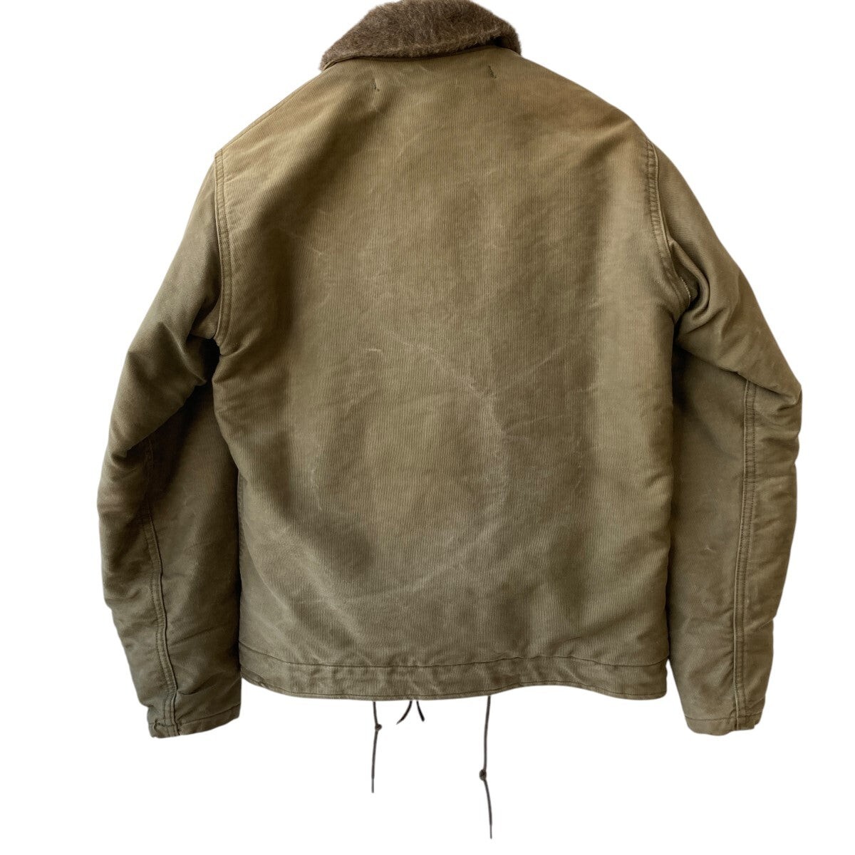 1940s U.S. NAVY N-1 Deck Jacket Olive Green Size 38 image 2