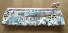 Hello Kitty Pouch Sanrio Pencil Pen Case Comic Look Vinyl Cloth 2010