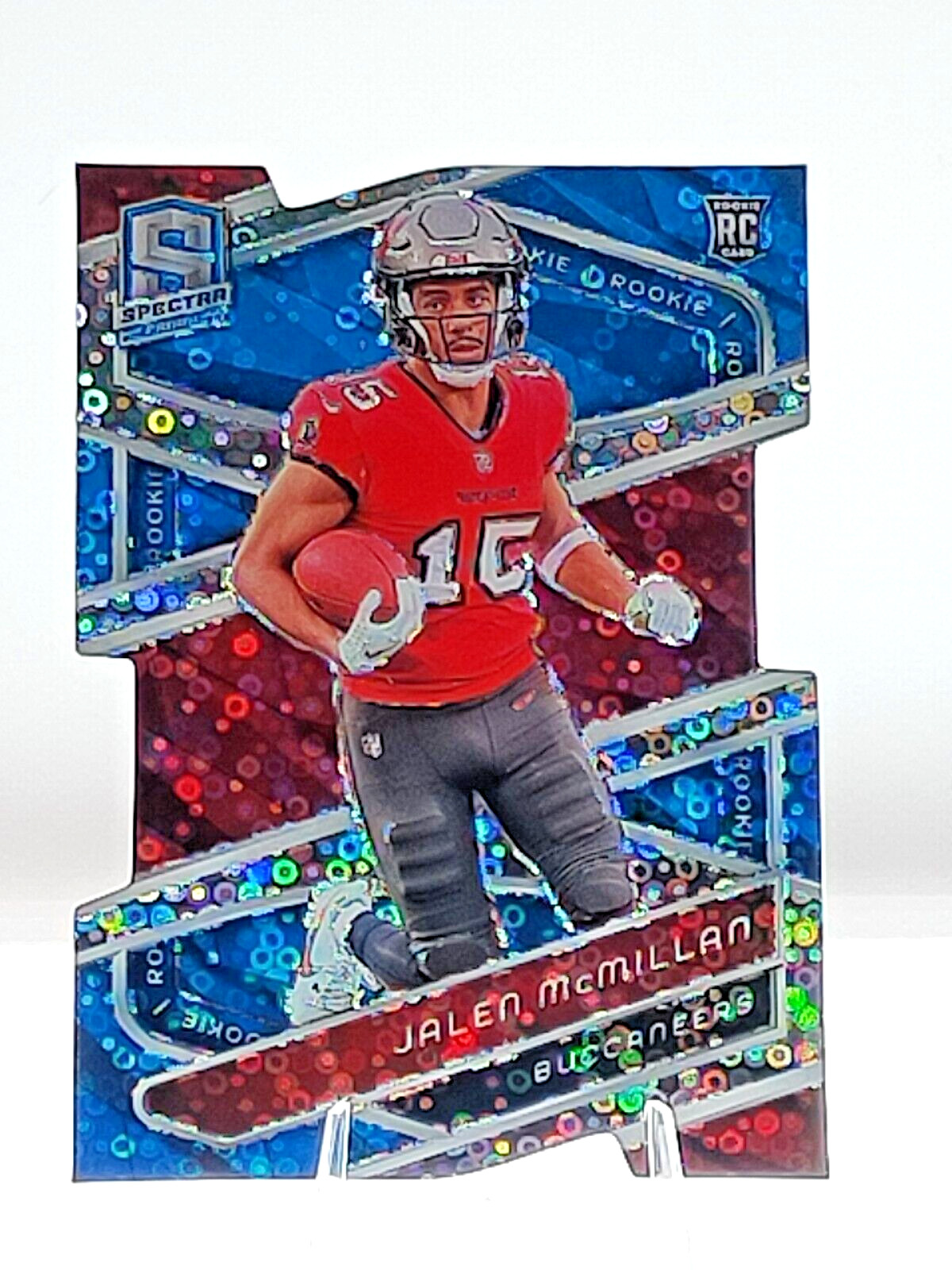 2024 Panini Spectra Rookie Jalen McMillan 138 Neon Blue Die-Cut 25/50