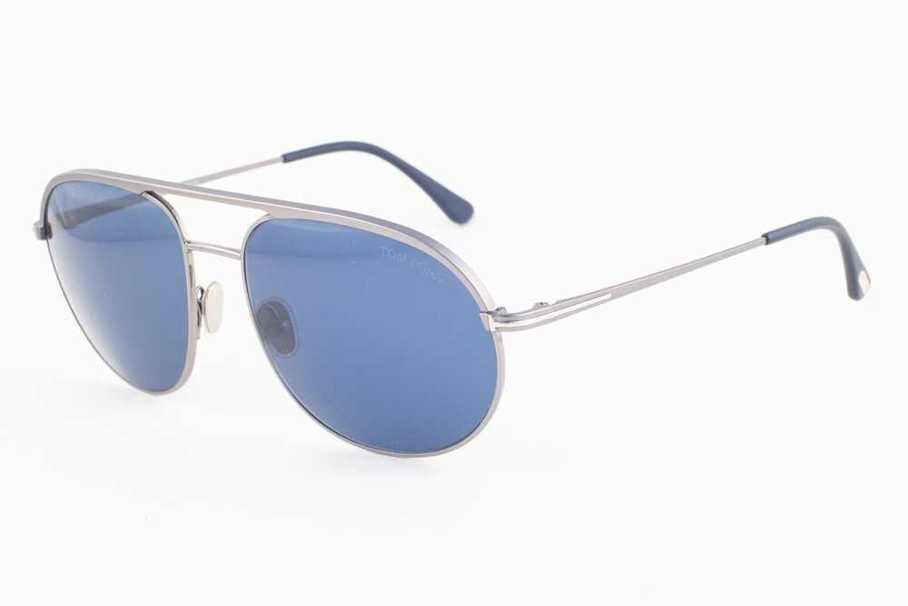Tom Ford GIO 772 13V Silver Palladium / Blue Sunglasses TF772 13V