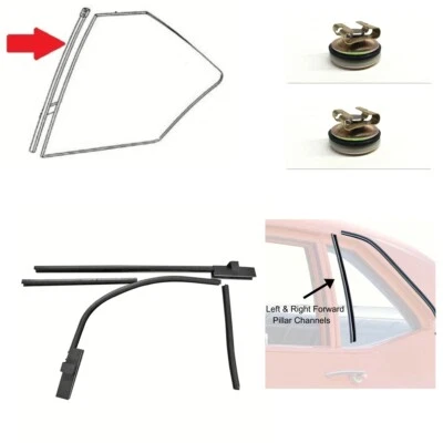 1968-72 Nova Rear Quarter Glass Run Channel Weatherstrip Kit COMPLETE - Image 1 of 4