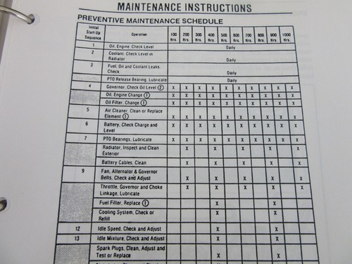 A&G Mercury 80 / 100 / 120 Tow Tractor Service Maintenance Manual Series 1000 - Picture 7 of 12