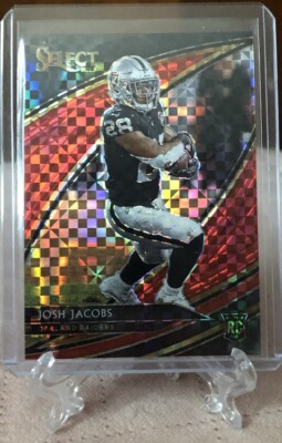 Josh Jacobs 2019 Panini Select Field Level Red Prizm 20/49 #208 RC