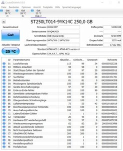 Seagate Momentus Thin ST250LT014 250GB 2,5" SATA 7200RPM 7mm Bauhöhe