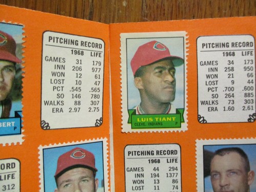 INDIANS 1969 Topps Stamp Album(w/LUIS TIANT/2 LARRY BROWN/2 STAN WILLIAMS/Comple - Picture 3 of 12