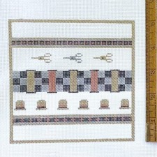 Hand painted Needlepoint Canvas SharonG Sharon G needlepointers tools sampler