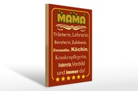 Holzschild Spruch 30X40 Cm Mama TröSterin Lehrerin Immer Da Deko Schild