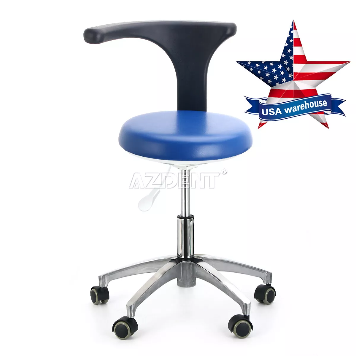 Dental Medical Mobile Chair Doctor Assistant Stool Adjustable