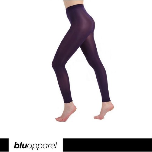 Ladies Footless Tights 50 Denier Opaque Black Bright Colours UK 8-24 Plus Size - Picture 12 of 12