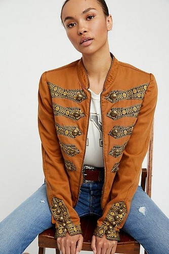 XS Military Embroidered Jacket NEW Band 