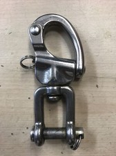 Stainless Steel Snapshackle with Swivel Fork & Clevis Pin c138mm overall length