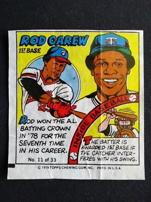 1979 Topps Baseball Test Issue Comics # 11 Rod Crew (HOF)