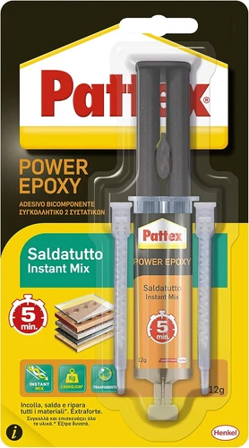 Power Epoxy Saldatutto Mix 5 Minuti, Forte Colla Epossidica Bicomponente a Eleva
