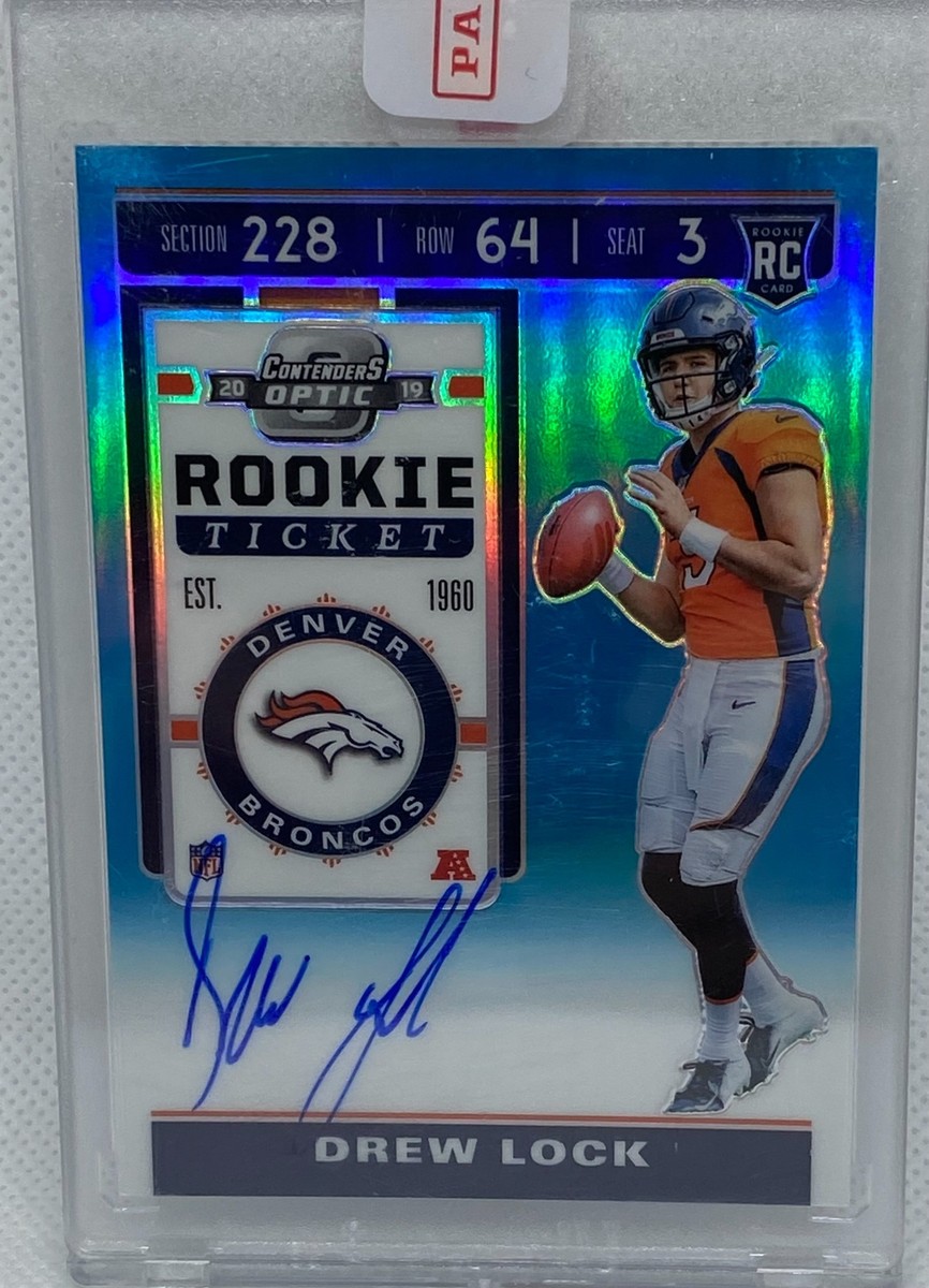Panini 2019/20 ROOKIE TICKET グリーンウッド DREW LOCK 2019 CONTENDERS OPTIC ROOKIE TICKET LIGHT BLUE PRIZM