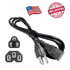3 Prong Replacement AC Power Cord Cable US Plug for PC Desktop Dell XBox Cisco