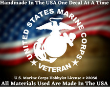 United States Marine Corps Veteran USMC Decal Made In America USA Seller