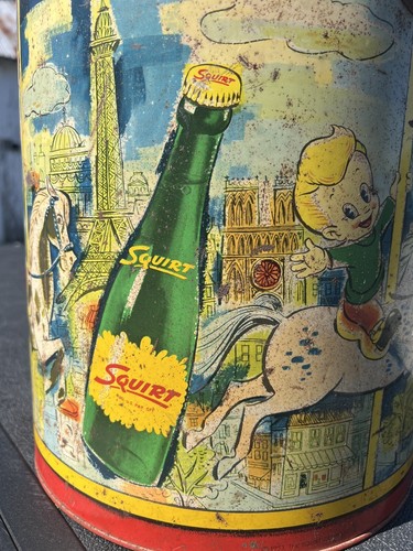 1953 SQUIRT MERRY-GO-ROUND COOLER-SPRITE BOY - Picture 5 of 16
