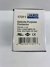 Jard 17311 Definite Purpose Contactor - 1-1/2 Poles - 30 Amps - 24 VAC